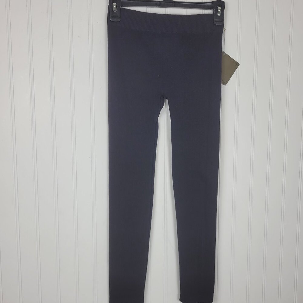 NWT Connection 18 Black Seamless Leggings, Cotton/Nylon/Spandex SIZE M
